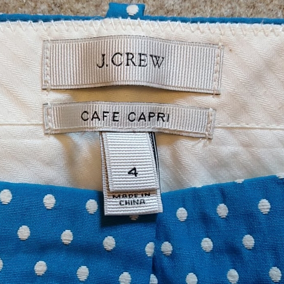 J. Crew Cafe Capri Polka Dot pant - Picture 5 of 8